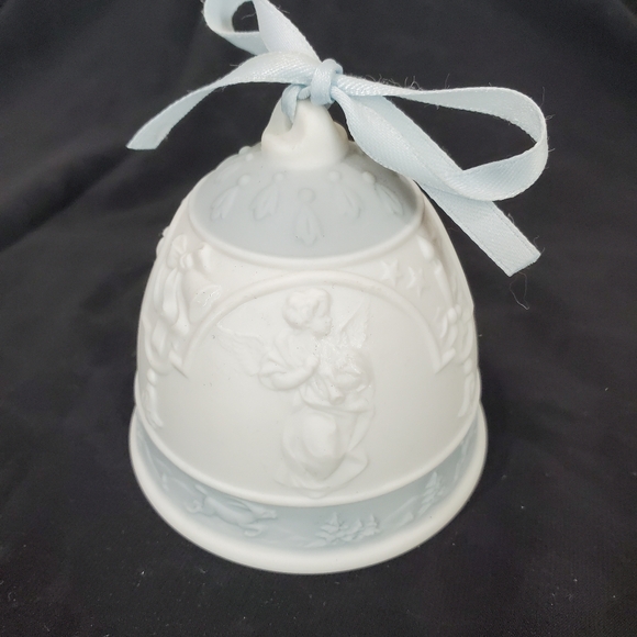 LLADRO 1994 Christmas Bell Ornament Blue White Holiday Collectible #203 - Picture 3 of 8